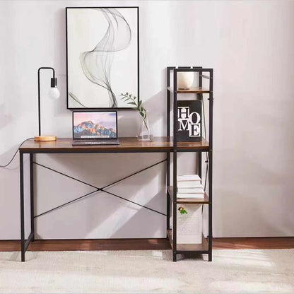 Computer Desk with 4 Tier Shelves - That Couch Place