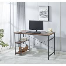 Computer table with 2 Tier Shelves - That Couch Place