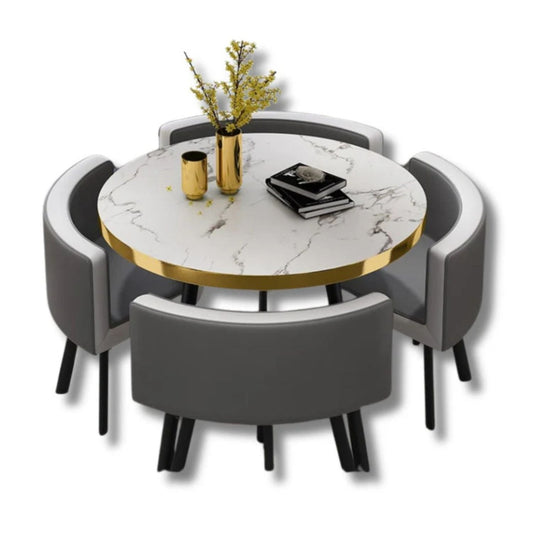Round marble table set - That Couch Place